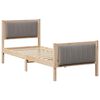 vidaXL Struttura del Letto con testiera Marrone e taupe 80 x 200 cm
