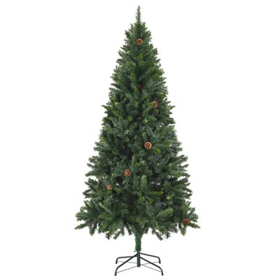 vidaXL Albero di Natale Artificiale con Pigne Verde 180 cm