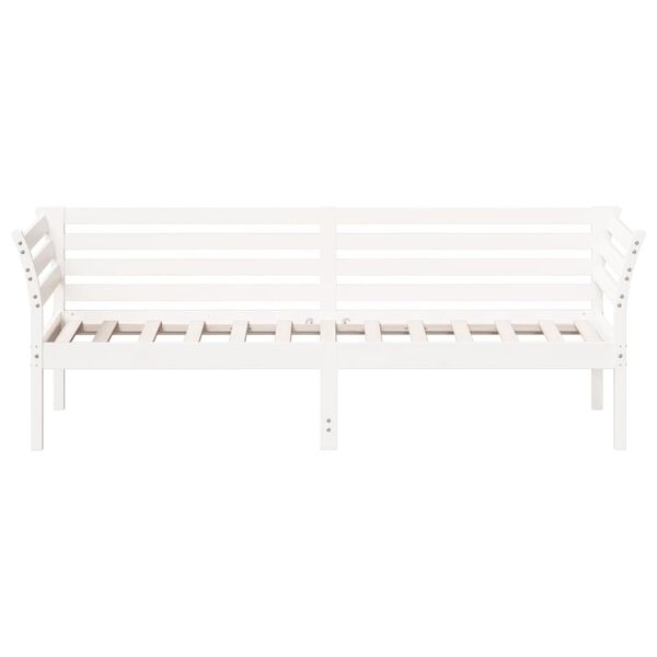 vidaXL Dormeuse senza Materasso Bianca 90x200 cm Legno Massello Pino
