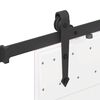 vidaXL Kit di Binari per Porte Scorrevoli 213,5 cm Acciaio Nero