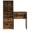 vidaXL Scrivania con cassetto 2 pcs Rovere fumé