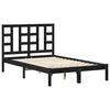 vidaXL Giroletto Nero in Legno Massello 120x200 cm