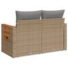 vidaXL Divano da Giardino con Cuscini a 2 Posti Beige in Polyrattan