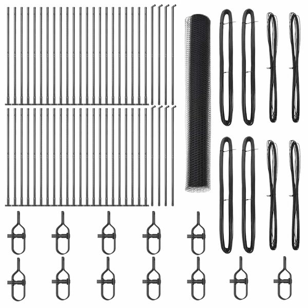 vidaXL Palo della recinzione Grigio 100 x 1,2 m (rete da 13 mm)