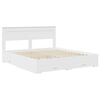 vidaXL Struttura del letto Bianco 200 x 200 cm Legno multistrato