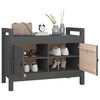 vidaXL Panca da Ingresso Grigio 80x40x60 cm in Legno Massello di Pino