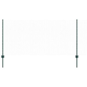 vidaXL Recinzione esagonale con palo 50 x 1 m Acciaio rivestito in PVC