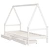 vidaXL Giroletto Bambini con Cassetti Bianco 80x200cm Massello di Pino
