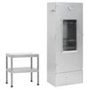 vidaXL Forno Affumicatore BBQ con Tavolino in Acciaio Zincato
