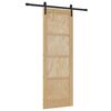 vidaXL Porta scorrevole Naturale 73,5 x 211 cm Legno Massello di Pino