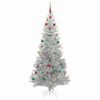 vidaXL Albero di Natale con 300 LED con supporto Argento 240 cm PET