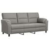 vidaXL Divano Grigio Chiaro 214 x 85 x 93 cm Velluto