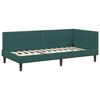 vidaXL Struttura Letto Angolare con Materasso 2 pcs Verde Velluto