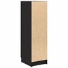 vidaXL Mobile per scarpe con porta Rovere Nero 29,5 x 35 x 101 cm