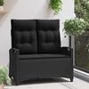 vidaXL Panchina da giardino con cuscino Nero 105 x 60 x 112 cm