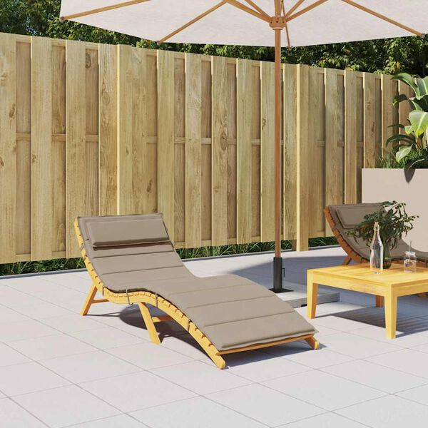 vidaXL Cuscino per Lettino Tortora 180x60x4 cm in Tessuto Oxford