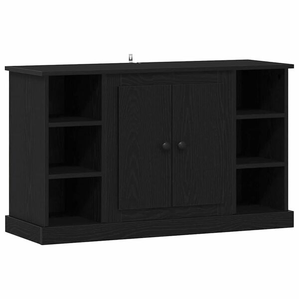 vidaXL Credenza Rovere Nero 100 x 35,5 x 60 cm Legno multistrato
