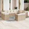 vidaXL Set Divani da Giardino 12 pz con Cuscini Beige in Polyrattan
