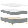 vidaXL Letto a Sorgente LED Grigio chiaro 120 x 190 cm Tessuto