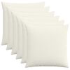 vidaXL Federa 6 pz HEERLEN Crema 80 x 80 cm corduroy
