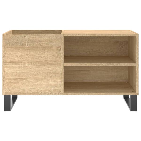 vidaXL Mobile Porta Dischi Rovere Sonoma 85x38x48 cm Legno Multistrato