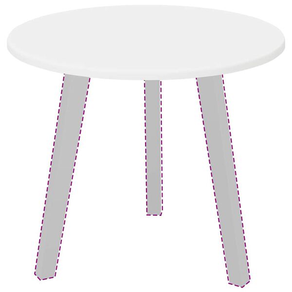 vidaXL Piano del tavolo Bianco 50 x 50 x 1,5 cm Legno multistrato