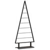 vidaXL Albero di Natale in metallo con supporto Nero 125 cm Acciaio