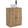 vidaXL Mobile da bagno con lavabo Rovere Artigianale 54 x 35 x 83 cm