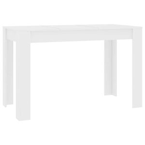 vidaXL Tavolo da Pranzo Bianco 120x60x76 cm in Legno Multistrato