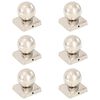 vidaXL Tappi per Pali 6 pz Estremit&agrave; a Globo in Acciaio Inox 101x101 mm