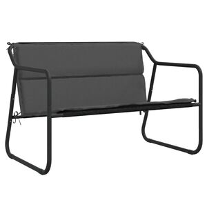 vidaXL Panca da Giardino 2 Posti con Cuscino Antracite in Acciaio