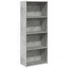 vidaXL Libreria Grigio Cemento 60x30x152 cm in Legno Multistrato