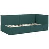 vidaXL Struttura Letto Angolare con Materasso 2 pcs Verde Velluto
