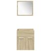 vidaXL Set Mobili da Bagno 4 pz Rovere Sonoma in Legno Multistrato
