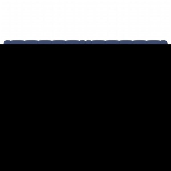 vidaXL Testiera Blu 160x7x78/88 cm in Tessuto