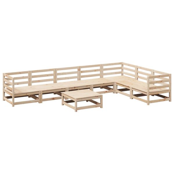 vidaXL Set Divani da Giardino 8 pz in Legno Massello di Pino