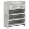 vidaXL Mobile per scarpe con cassetto Grigio Cemento 73,5 x 36 x 92 cm