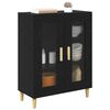 vidaXL Credenza Rovere Nero 69,5 x 34 x 90 cm Legno multistrato