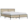 vidaXL Giroletto Rovere Sonoma 140x190 cm in Legno Multistrato Metallo