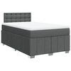 vidaXL Giroletto a Molle con Materasso Grigio Scuro 120x200 cm Tessuto