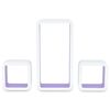 vidaXL Mensole a Cubo da Parete 6 pz Bianco e Viola