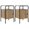 vidaXL Armadio da Notte 2 pz Rovere Artigianale Legno ingegnerizzato