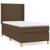 vidaXL Giroletto a Molle con Materasso Marrone Scuro 100x200cm Tessuto