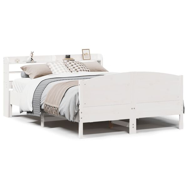 vidaXL Letto senza Materasso Bianco 120x200 cm Legno Massello di Pino