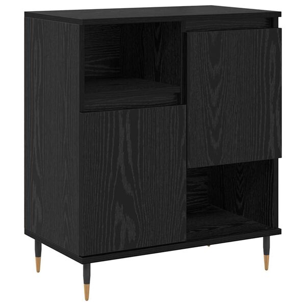 vidaXL Credenza Rovere Nero 60 x 35 x 70 cm