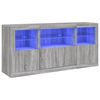 vidaXL Credenza con Luci LED Grigio Sonoma 142,5x37x67 cm