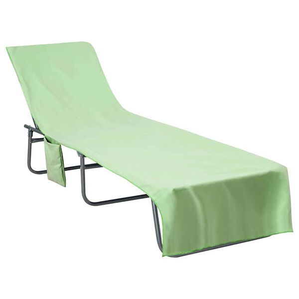 vidaXL Asciugamani per lettino 2 pcs Verde 210 x 75 cm