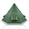 vidaXL Tenda da Campeggio Tipi per 4 Persone Verde Impermeabile