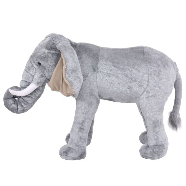 vidaXL Elefante in Peluche in Piedi Grigio XXL