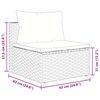 vidaXL Set Divani da Giardino 7 pz con Cuscini in Polyrattan Marrone